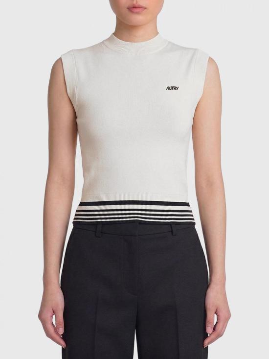 26SS 오트리 민소매 티셔츠 VEPW030W White