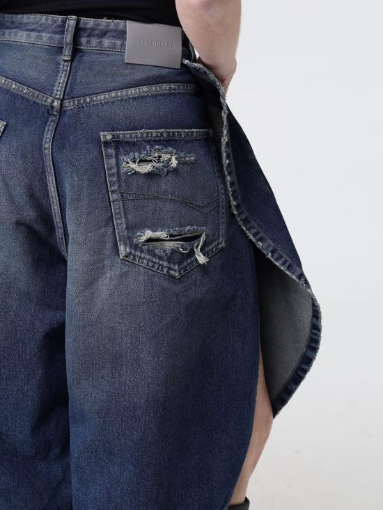 26SS 발렌시아가 데님 숏팬츠 872219TRW61 4060 Ocean - BALENCIAGA