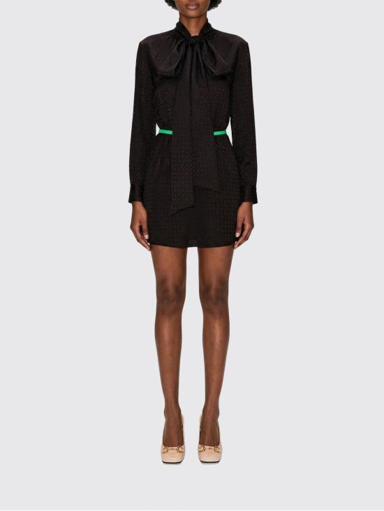 26SS 구찌 홀스빗 실크 자카드 드레스 855769ZAUDP 2206 Brown