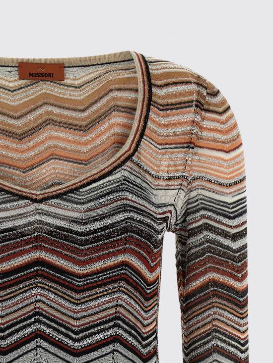 26SS 미소니 숏 원피스 DS26SG23BK01H9 SM9ZV Brown - MISSONI