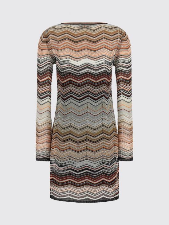 26SS 미소니 숏 원피스 DS26SG23BK01H9 SM9ZV Brown - MISSONI