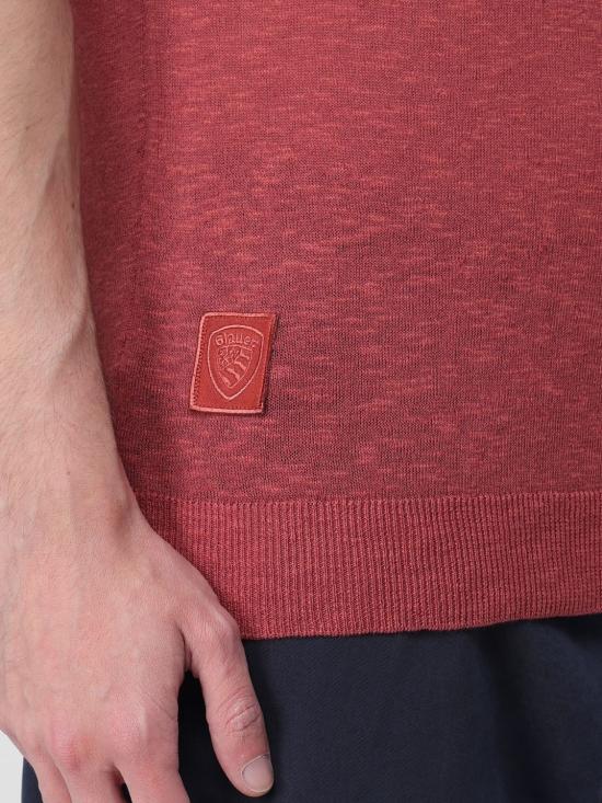 26SS 블라우어 폴로 티셔츠 BLUM06473007528 586 Brick Red - BLAUER