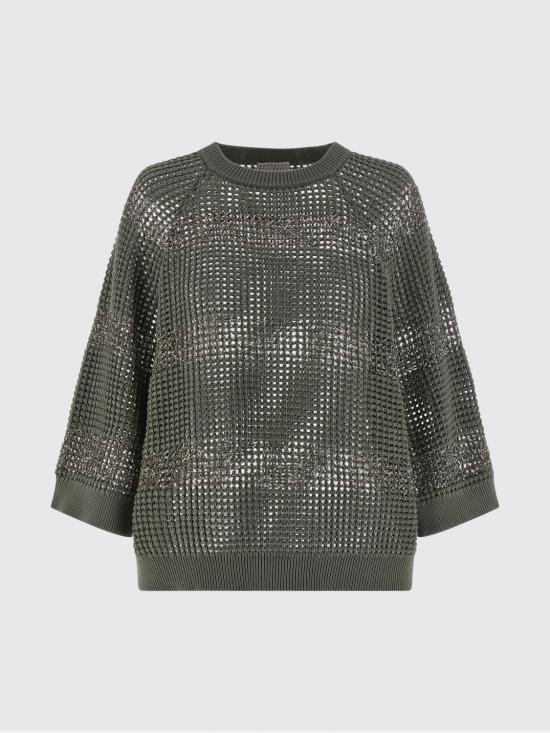 26SS 브루넬로 쿠치넬리 스웨터 M58772800 COC75 Green - BRUNELLO CUCINELLI