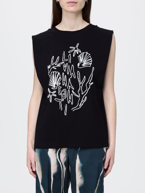 26SS 리비아나 콘티 민소매 티셔츠 L6SW81 Y69 0 Black