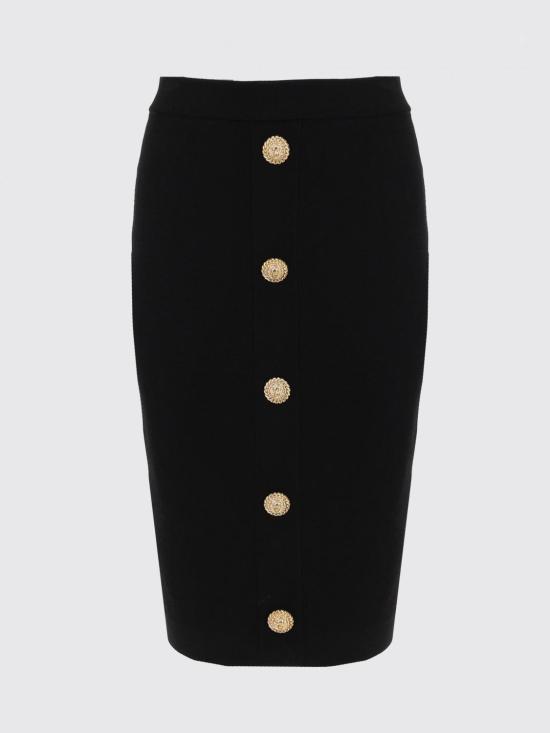 26SS 발망 미디 스커트 GF1LC018KJ43 0PA Black - BALMAIN