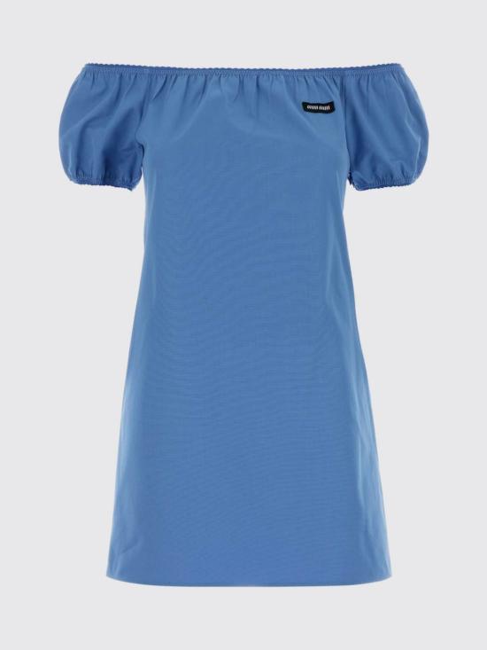 26SS 미우미우 포플린 미니드레스 MF6182SOOO1BMS F0013 Gnawed Blue