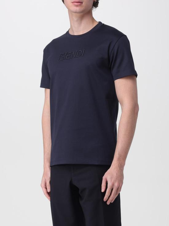 26SS 펜디 코튼 티셔츠 FY0936AY0H F0PTH Blue - FENDI