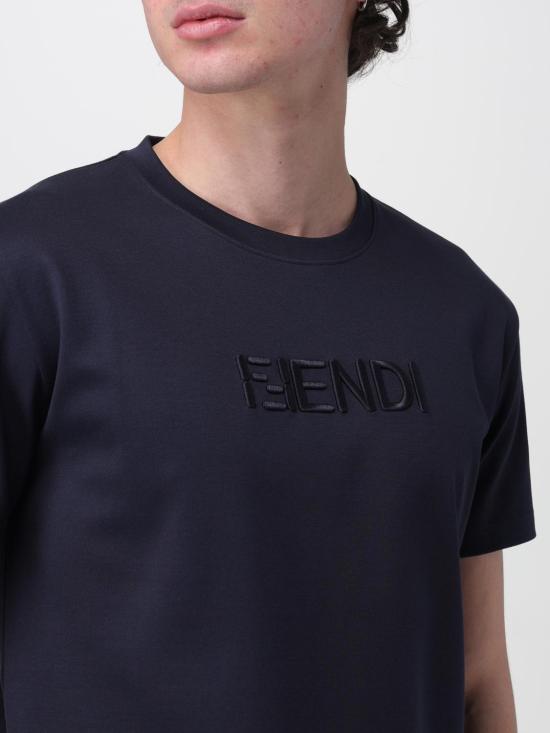 26SS 펜디 코튼 티셔츠 FY0936AY0H F0PTH Blue - FENDI