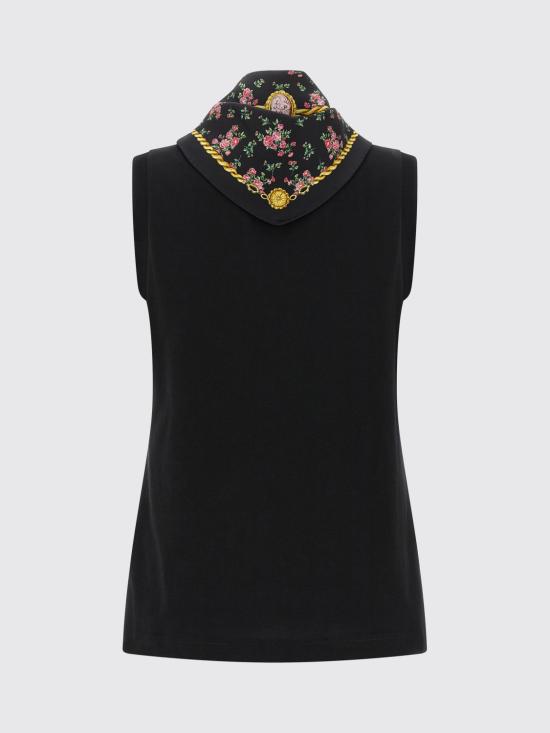 26SS 돌체앤가바나 스카프 저지 티셔츠 F8W29ZGDDO7 N0000 Black - DOLCE & GABBANA