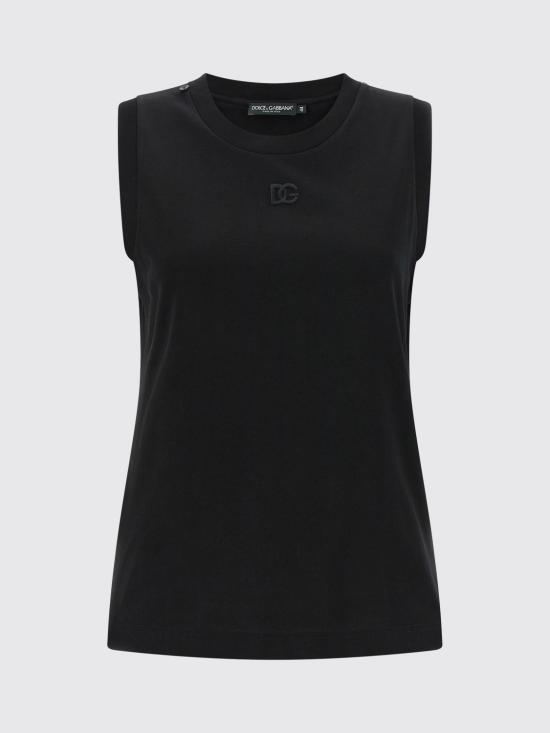 26SS 돌체앤가바나 스카프 저지 티셔츠 F8W29ZGDDO7 N0000 Black - DOLCE & GABBANA