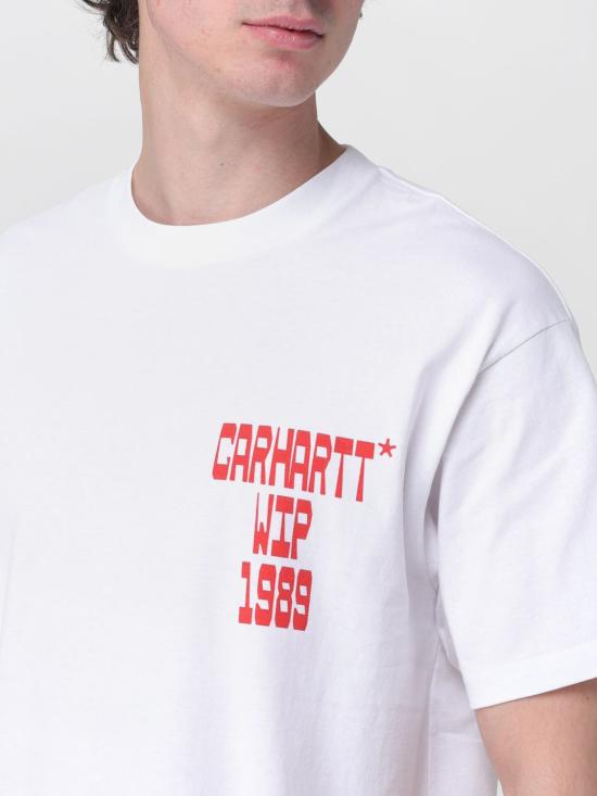 26SS 칼하트 WIP 숏슬리브 블록 티셔츠 I036231 02XX White - CARHARTT WIP