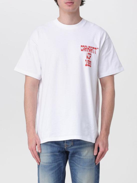 26SS 칼하트 WIP 숏슬리브 블록 티셔츠 I036231 02XX White