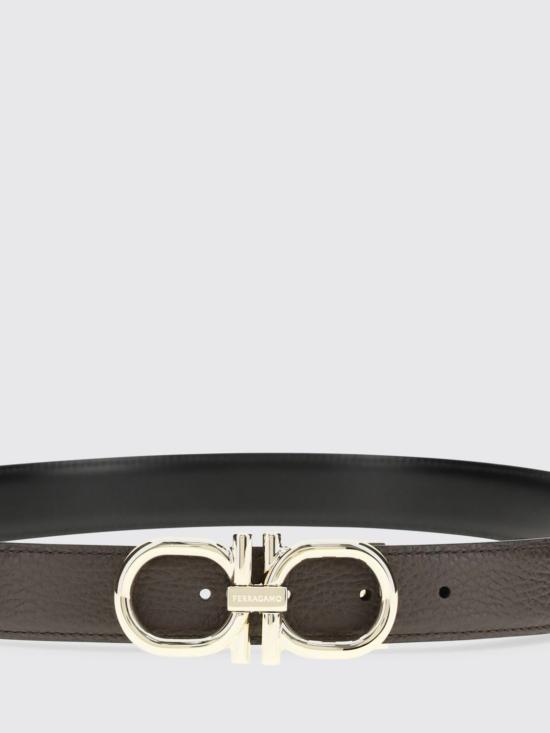 26SS 살바토레 페라가모 가죽 벨트 788844 005 Dark - SALVATORE FERRAGAMO