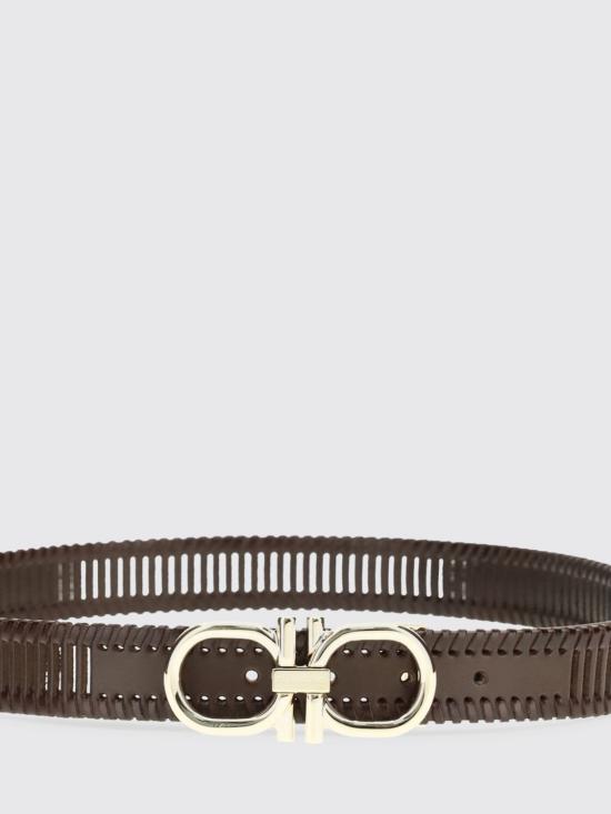 26SS 살바토레 페라가모 가죽 벨트 794456 003 Dark - SALVATORE FERRAGAMO