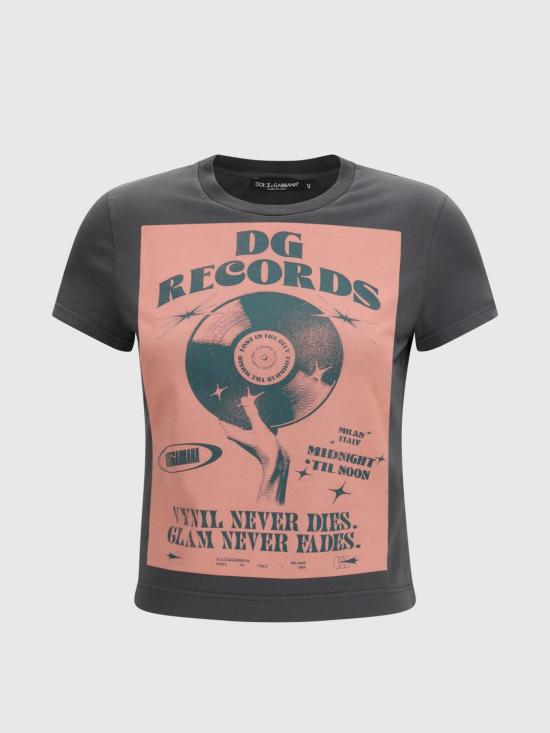 26SS 돌체앤가바나 프린트 저지 티셔츠 F8V81TGDDPH N9833 Grey - DOLCE & GABBANA