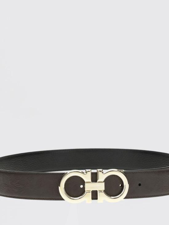 26SS 살바토레 페라가모 가죽 벨트 770651 082 Dark - SALVATORE FERRAGAMO