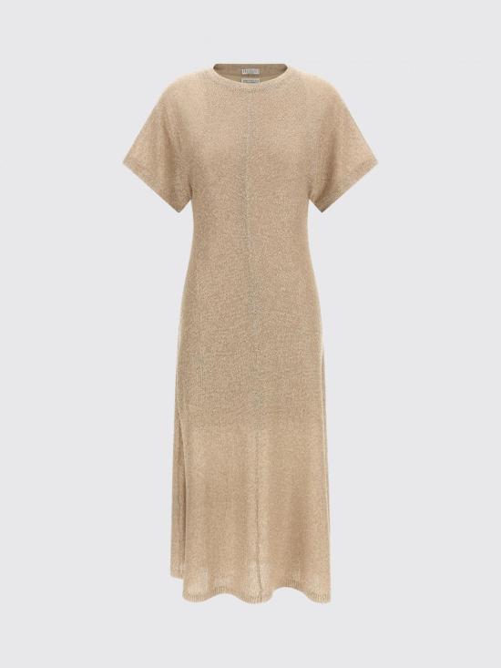 26SS 브루넬로 쿠치넬리 롱 원피스 MDJ560A90 C9589 Beige - BRUNELLO CUCINELLI