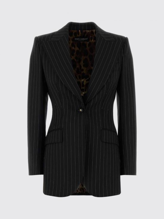 26SS 돌체앤가바나 싱글 브레스티드 핀스트라이프 울 자켓 F29QGTFRBC0 S8051 Striped - DOLCE & GABBANA