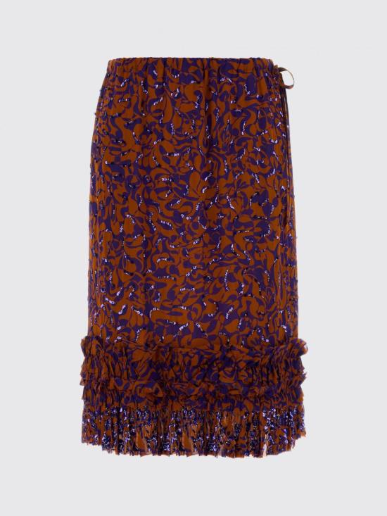 26SS 드리스 반 노튼 미디 스커트 2611308903006 353 Orange - DRIES VAN NOTEN