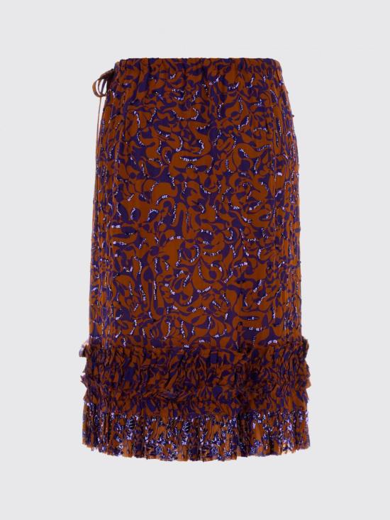 26SS 드리스 반 노튼 미디 스커트 2611308903006 353 Orange - DRIES VAN NOTEN