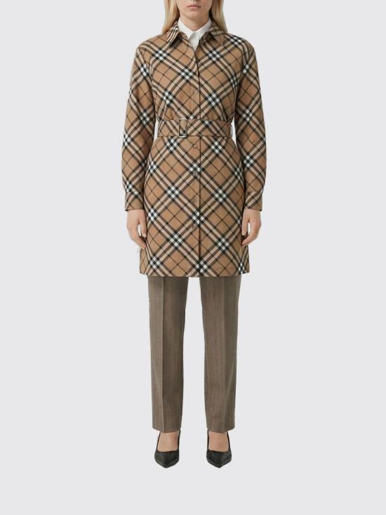 26SS 버버리 체크 울 블렌드 셔츠 드레스 8095080 Beige