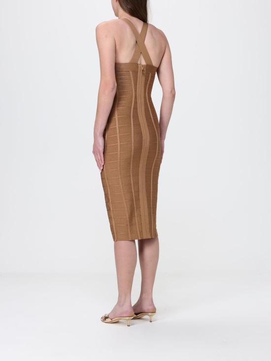 26SS 엘리자베타프랜치 미디 원피스 AM24D62E2 AI6 Brown - ELISABETTA FRANCHI