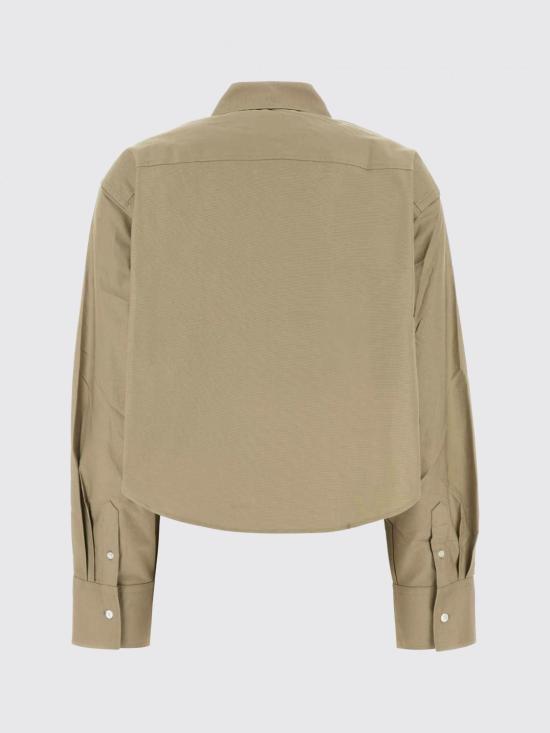 26SS 아미 톤온톤 하트 로고 크롭 오버사이즈 셔츠 FSH770CO0210 A036 Beige - AMI