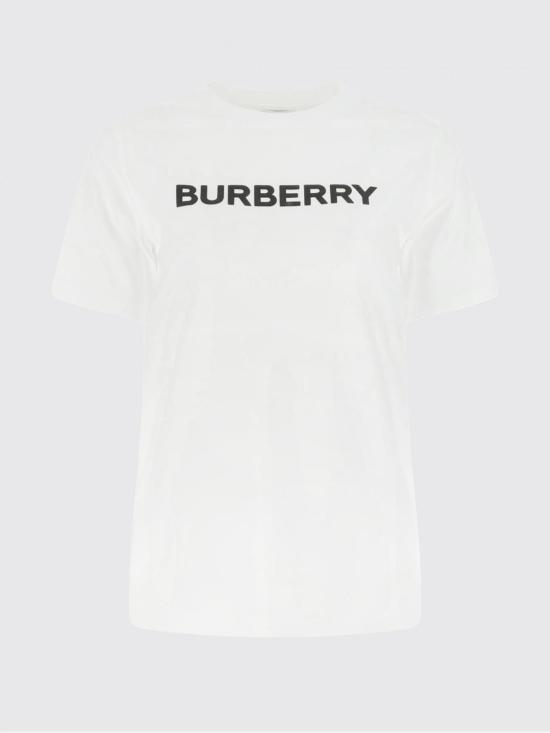 26SS 버버리 로고 프린트 코튼 반팔 티셔츠 8056724 White - BURBERRY