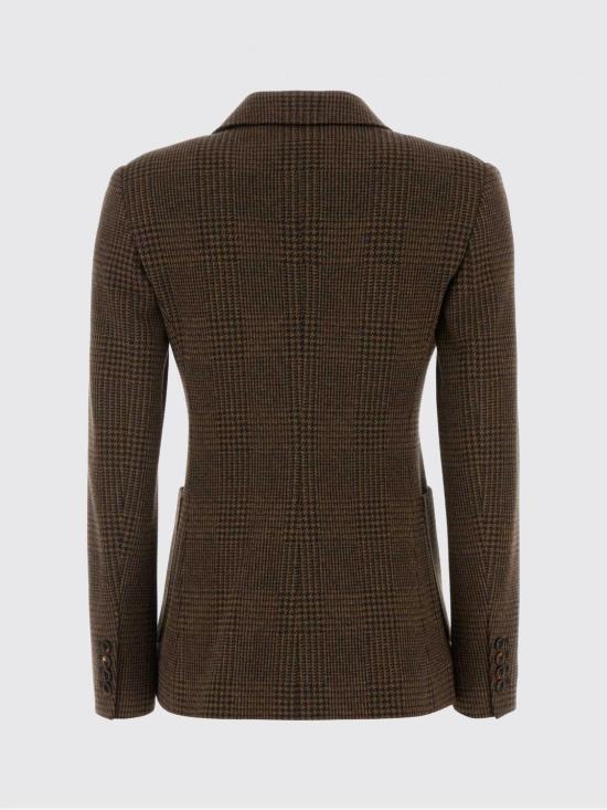 26SS 막스마라 지아차 체크 울 블렌드 더블 자켓 2521916062600 001 Dark - MAX MARA