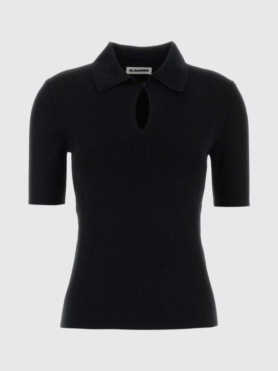 26SS 질샌더 폴로 티셔츠 J01GL0104J14831 001 Black - JIL SANDER