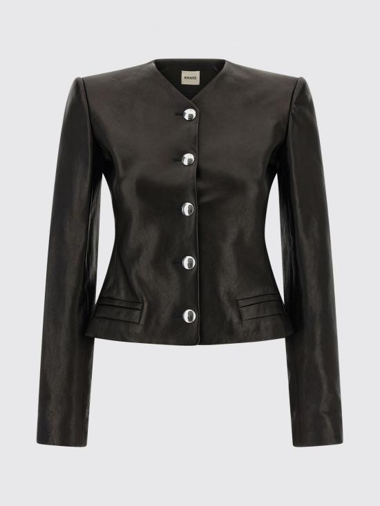 26SS 케이트 가죽 자켓 6215729 200 Black - KHAITE