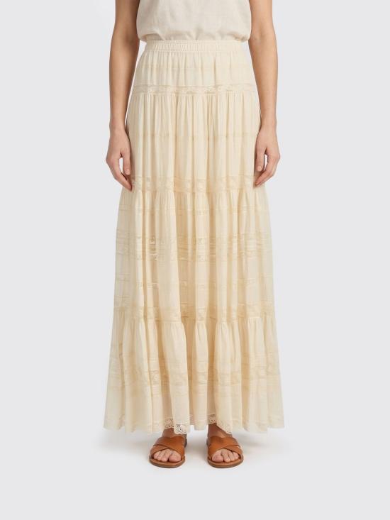 26SS 에르마노 설비노 롱 스커트 D482O384APJBN 10104 White