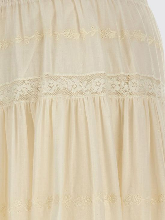 26SS 에르마노 설비노 롱 스커트 D482O384APJBN 10104 White - ERMANNO SCERVINO