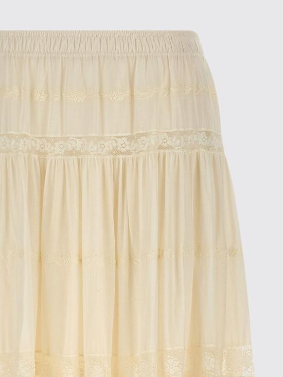 26SS 에르마노 설비노 롱 스커트 D482O384APJBN 10104 White - ERMANNO SCERVINO