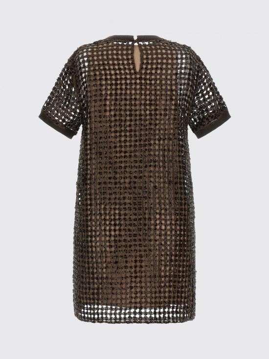 26SS 브루넬로 쿠치넬리 미디 원피스 MCBR11A90 C8589 Brown - BRUNELLO CUCINELLI