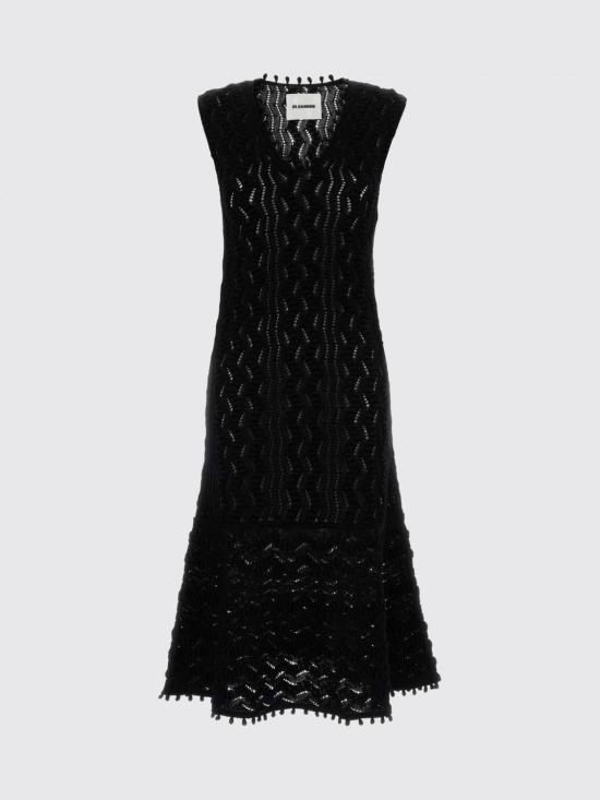 26SS 질샌더 롱 원피스 J02CT0560J15476 001 Black - JIL SANDER