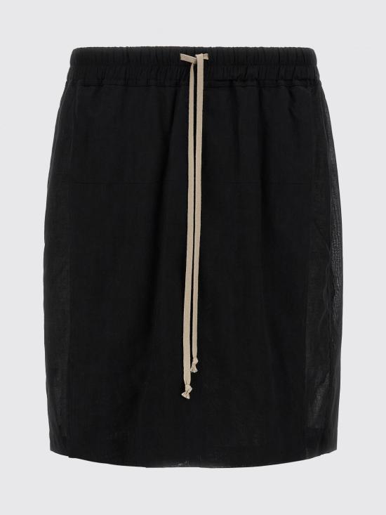 26SS 릭 오웬스 숏팬츠 RU01F2385CV 09 Black - RICK OWENS