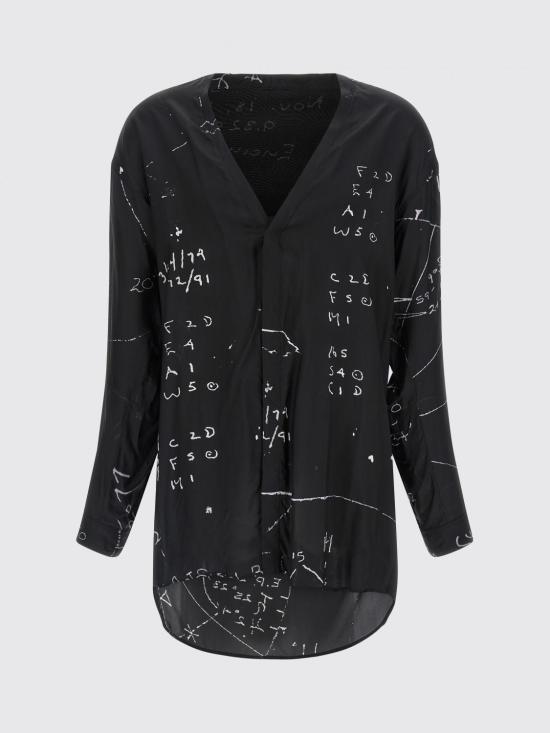 26SS 릭 오웬스 긴팔 셔츠 RU01F2295KP1 09 Black - RICK OWENS