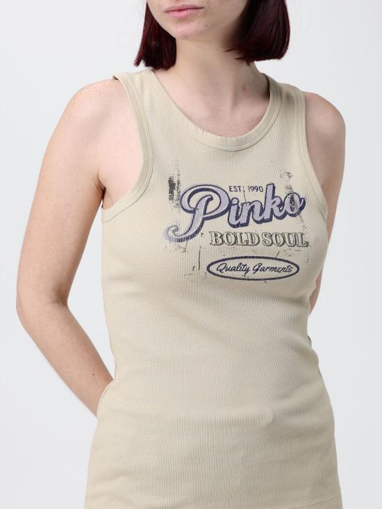 26SS 핑코 민소매 티셔츠 106900A3BY C19 Brown - PINKO