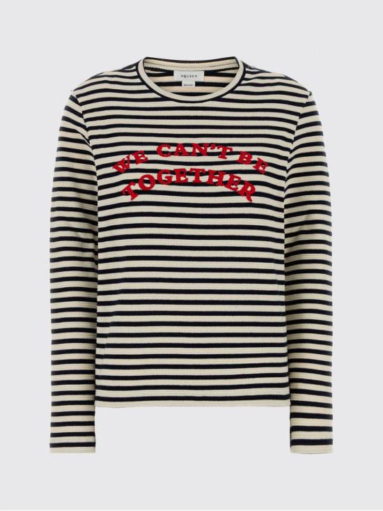 26SS 알렉산더 맥퀸 긴팔 티셔츠 857886QLAFI 4046 Navy - ALEXANDER MCQUEEN