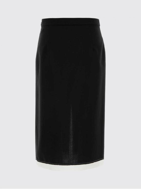 26SS 마르니 미디 스커트 GOMA0810QSUTW839 00N99 Black - MARNI