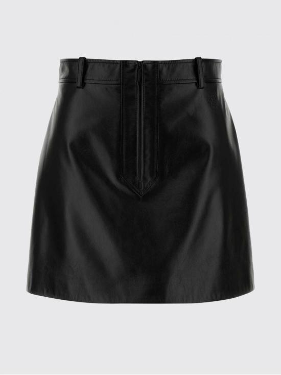 26SS 구찌 레더 미니 스커트 860694XNA6E 1000 Black - GUCCI