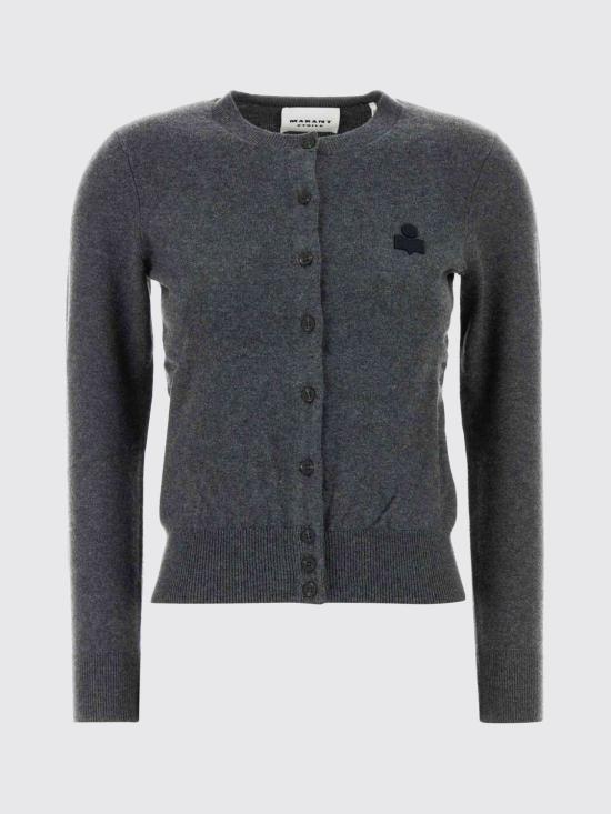 26SS 이자벨마랑에뚜왈 모나 울 코튼 믹스 가디건 CA0115FAC1L17E 02AN Grey - ISABEL MARANT ETOILE