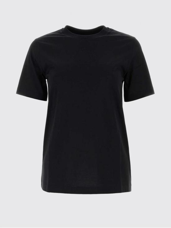 26SS 버버리 자수 오크 리프 크레스트 코튼 티셔츠 8069108 Black - BURBERRY