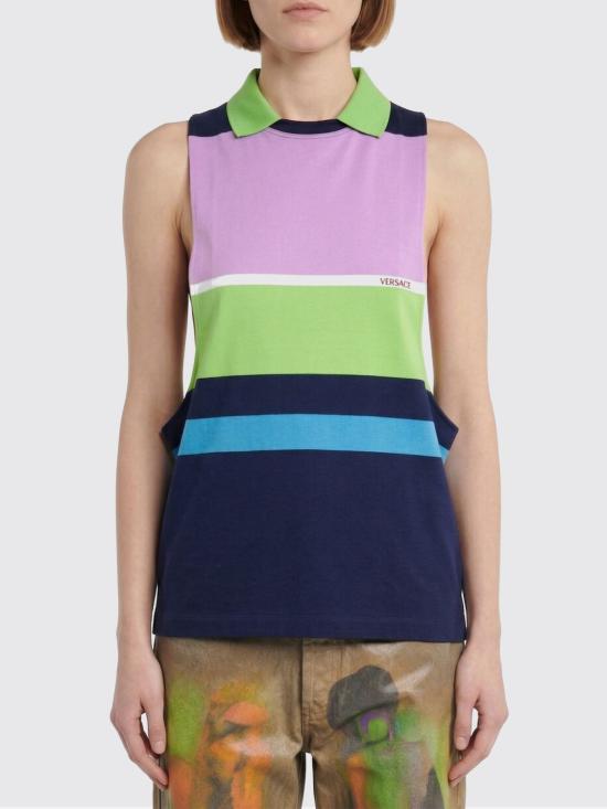 26SS 베르사체 폴로 티셔츠 10245081A17890 6PD40 Multicolor