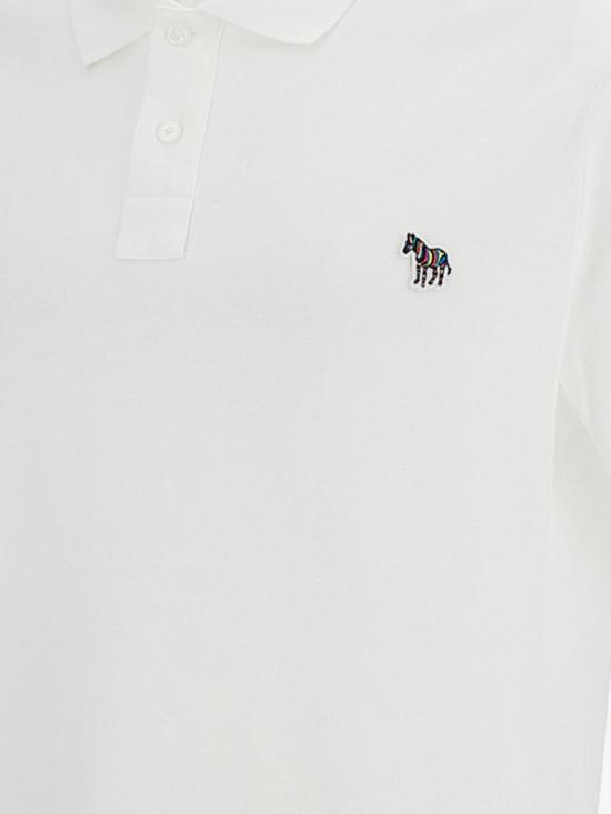 26SS 폴 스미스 레귤러핏 지브라 패치 폴로 셔츠 M2R183KPZEBRA 01 White - PAUL SMITH