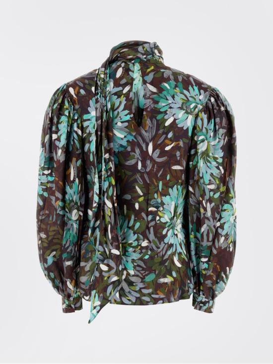 26SS 구찌 프린트 실크 트윌 셔츠 854520ZAUO0 4031 Gnawed Blue - GUCCI