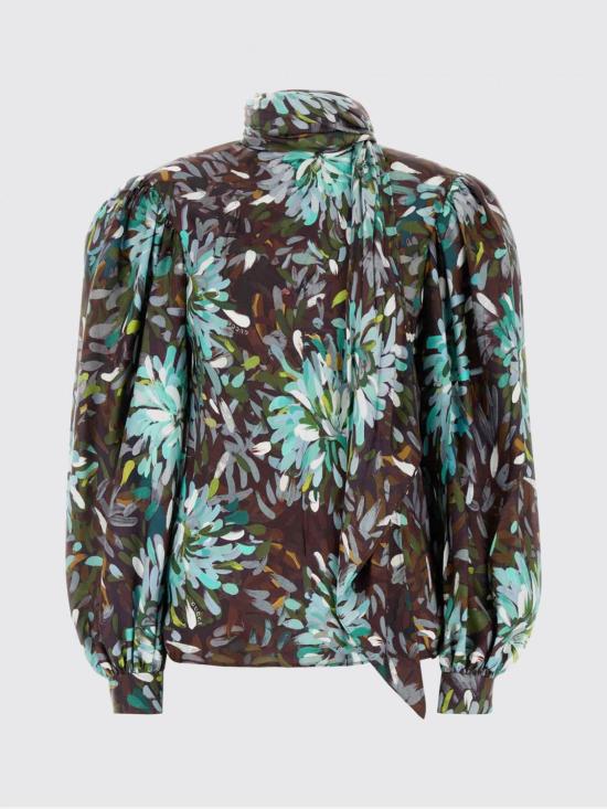 26SS 구찌 프린트 실크 트윌 셔츠 854520ZAUO0 4031 Gnawed Blue - GUCCI