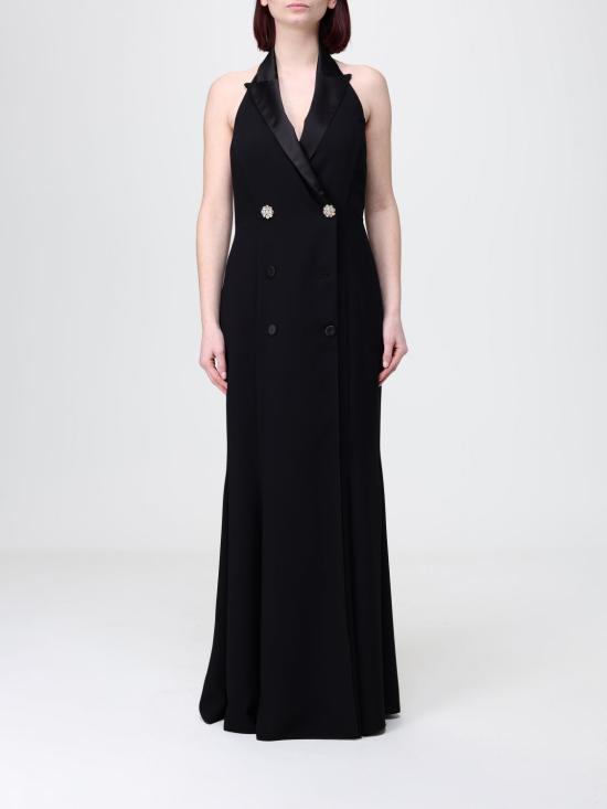 26SS H 꾸뛰르 롱 원피스 HV38424649 NERO Black