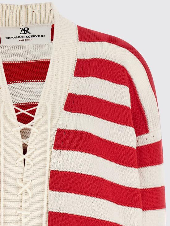 26SS 에르마노 설비노 스웨터 D485N311IFD A4806 Red - ERMANNO SCERVINO